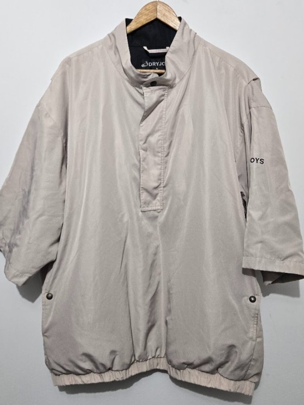 DryJoys FJ FootJoy Mens Waterproof Tan Pullover Golf Windshirt Size XL Outdoor